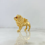 Pendant Leon 5.95gr / 3.5cm Red Zircons Yellow Gold Italy +4 (Offer)