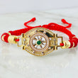 Red Bracelet Charm Mobile Rudder 8gr / 5mm Three Golds 18K *