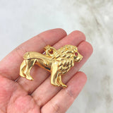 Pendant Leon 5.95gr / 3.5cm Red Zircons Yellow Gold Italy +4 (Offer)