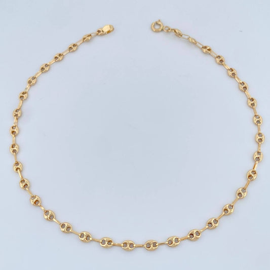 Tobillera GC 2.45gr / 10 in / 2.85mm Oro Amarillo 18K %