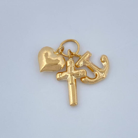 Dije Tres Gracias 0.5gr / 3/4 in / Oro Amarillo 18K %