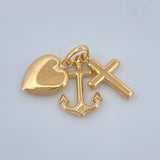 Dije Tres Gracias 0.8gr / 1 1/4 in / Oro Amarillo 18K %
