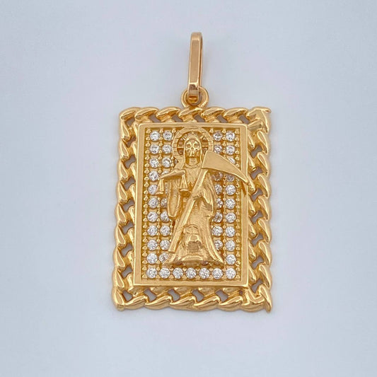 Dije Santa Muerte 3.75gr / 1 in / Oro Amarillo 18K %