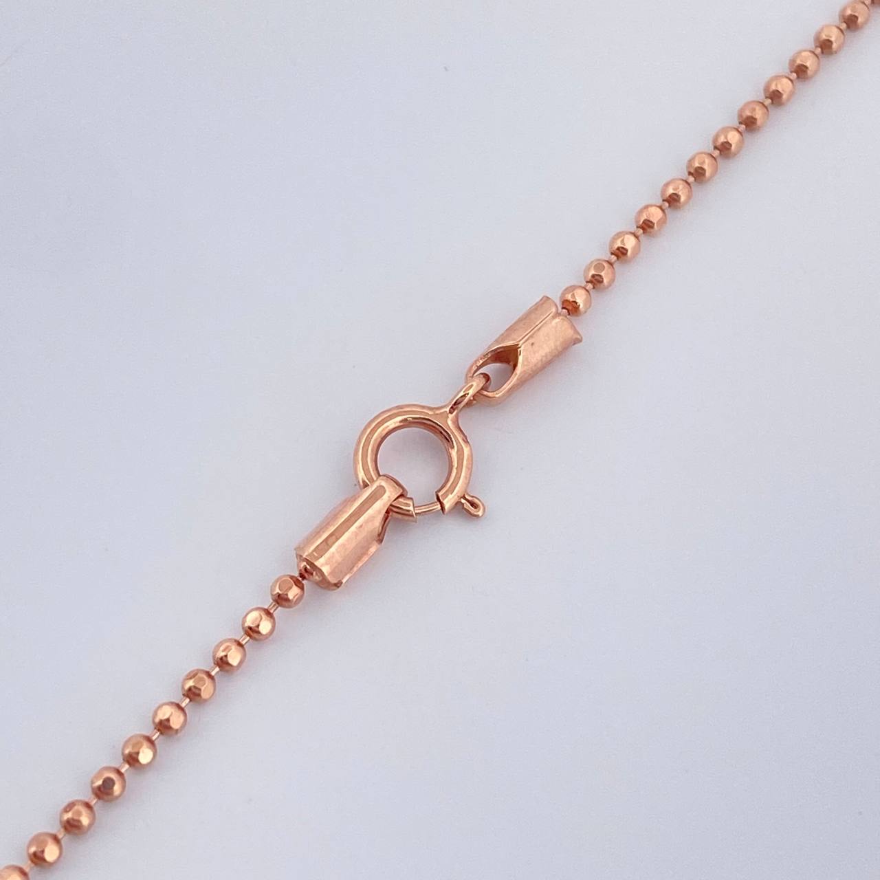 Set Cadena y Dije Militar + Cruz 3.55gr / 19 3/4 in / 1mm Oro Rosa 18K %