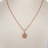 Set Cadena y Dije Militar + Rostro Oso 4.1gr / 19 1/2 in / 1mm Oro Rosa 18K %