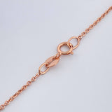 Set Cadena y Dije Aro Seguido + Cruz 2.4gr / 19 1/2 in / 0.15mm Oro Rosa 18K %