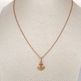 Set Cadena y Dije Aro Seguido + Ancla 2.15gr / 20 1/2 in / 0.15mm Oro Rosa 18K %