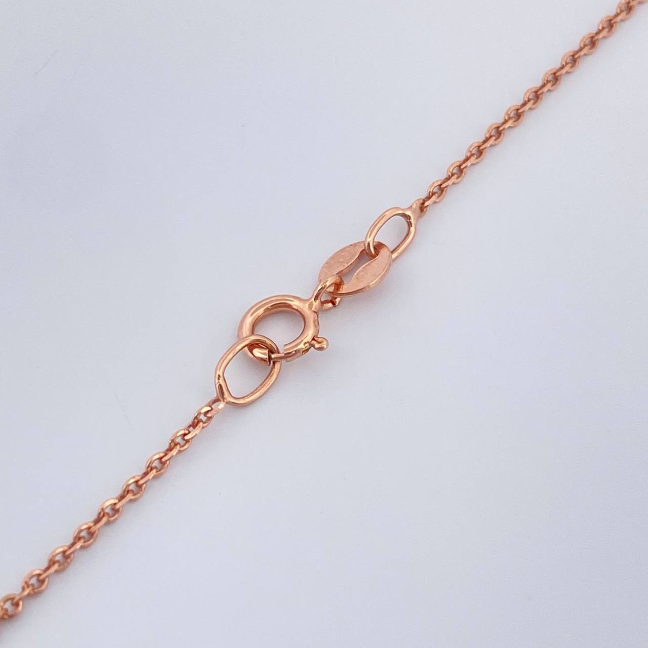 Set Cadena y Dije Aro Seguido + Ancla 2.1gr / 19 1/2 in / 0.65mm Oro Rosa 18K %