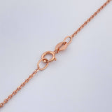 Set Cadena y Dije Aro Seguido + Ancla 2.1gr / 19 1/2 in / 0.65mm Oro Rosa 18K %