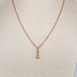 Set Cadena y Dije Aro Seguido + Ancla 2.1gr / 19 1/2 in / 0.65mm Oro Rosa 18K %