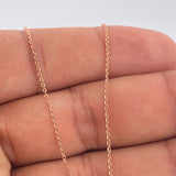 Set Cadena y Dije Aro Seguido + Ancla 2.1gr / 19 1/2 in / 0.65mm Oro Rosa 18K %