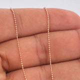 Set Cadena y Dije Militar + Cruz 3.55gr / 19 3/4 in / 1mm Oro Rosa 18K %