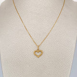 Set Cadena y Dije Veneciana + Silueta Corazon 1.75gr / 17 3/4 in / 1mm Oro Amarillo 18K %
