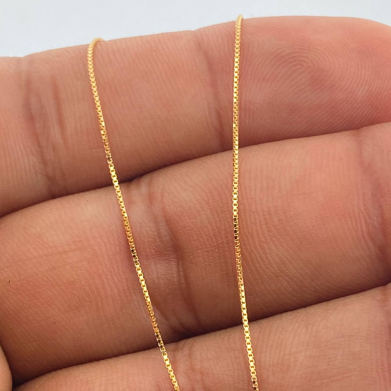 Set Cadena y Dije Veneciana + Silueta Corazon 1.75gr / 17 3/4 in / 1mm Oro Amarillo 18K %