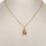 Set Cadena y Dije Veneciana + Fe 2.6gr / 18 1/2 in / 1mm Oro Amarillo 18K %