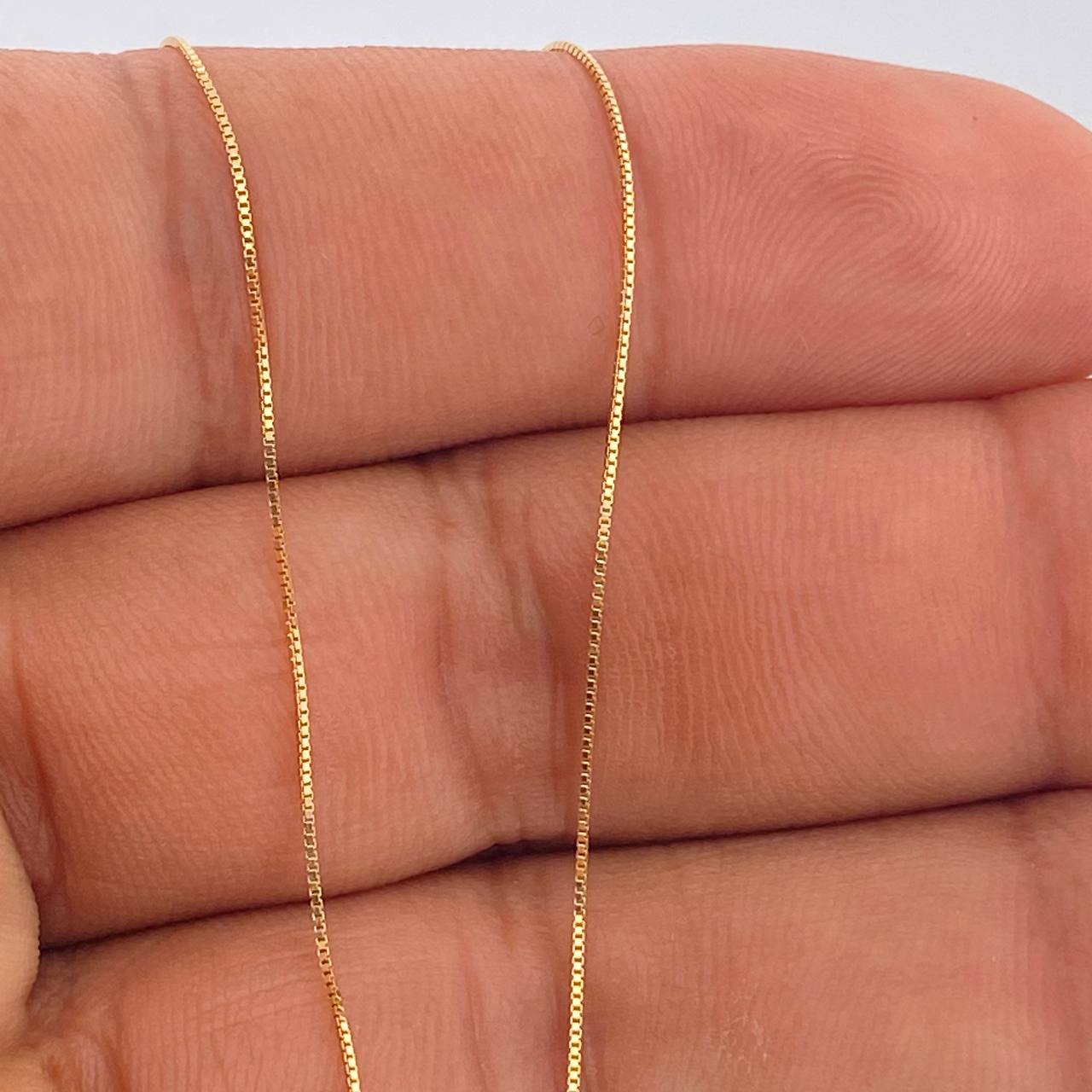 Set Cadena y Dije Veneciana + Flor 2.05gr / 15 3/4 in / 1mm Oro Amarillo 18K %