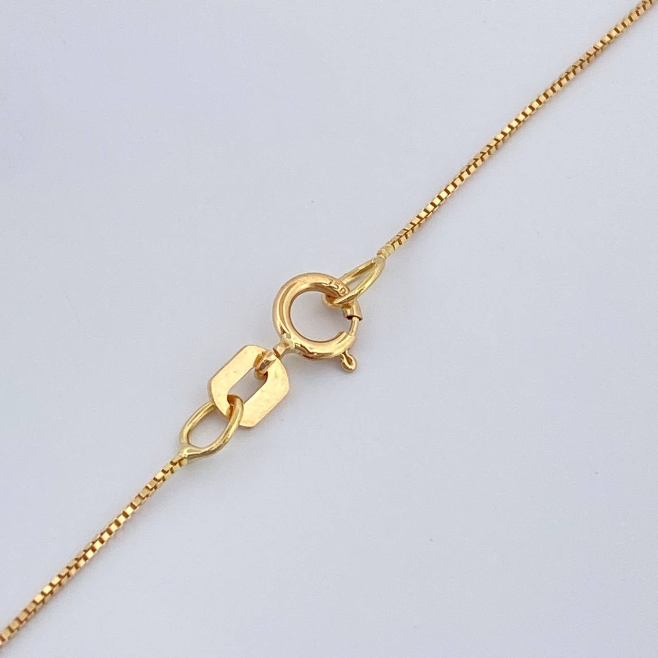 Set Cadena y Dije Veneciana + Flor 2.05gr / 15 3/4 in / 1mm Oro Amarillo 18K %