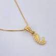 Set Cadena y Dije Veneciana + Virgen Maria 1.8gr / 17 3/4 in / 1mm Oro Amarillo 18K %