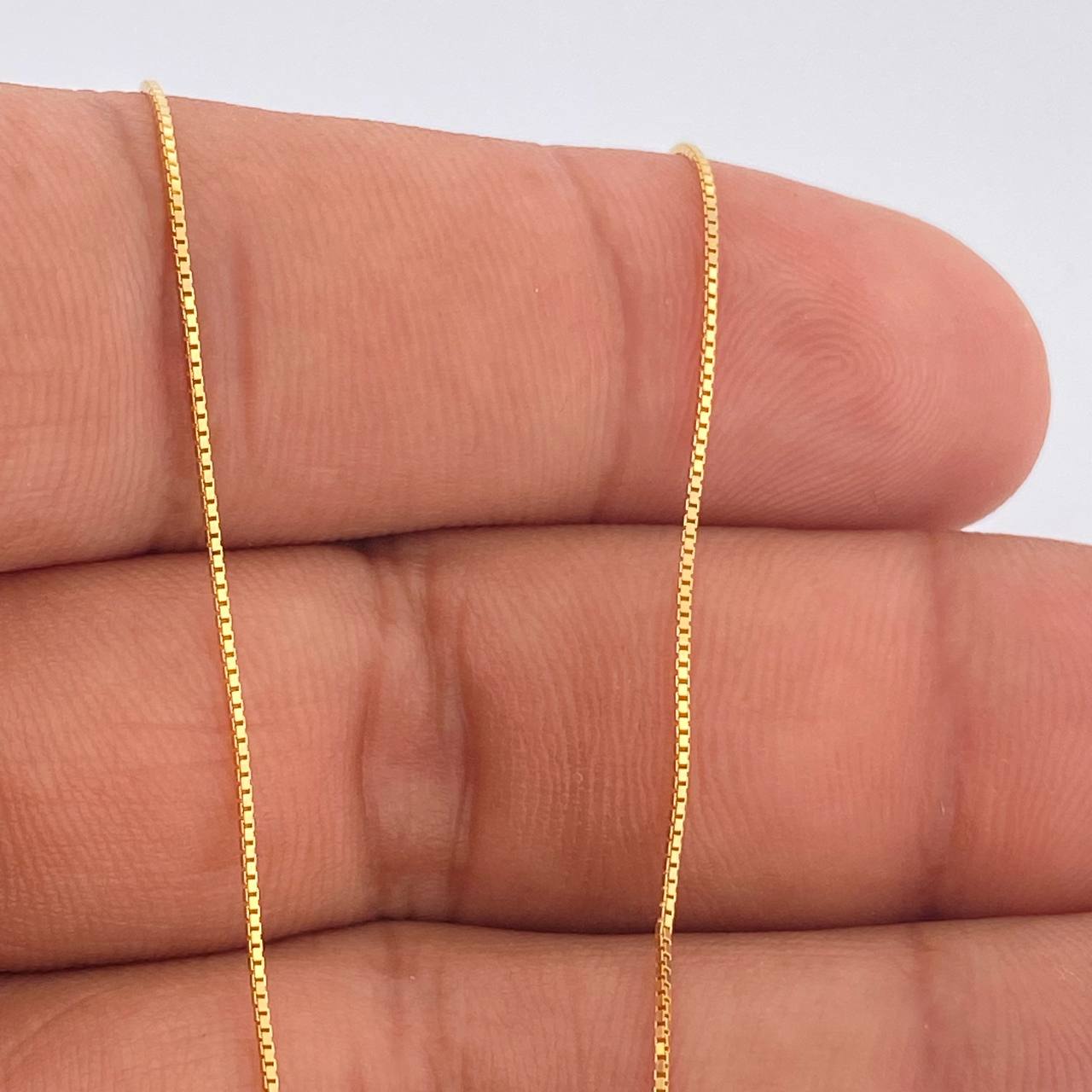 Set Cadena y Dije Veneciana + Cruz Clavo 2.6gr / 18 1/2 in / 1mm Oro Amarillo 18K %