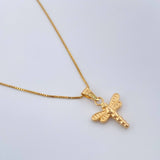 Set Cadena y Dije Veneciana + Libelula 2.3gr / 18 1/2 in / 1mm Oro Amarillo 18K %
