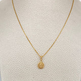 Venetian Chain and Pendant Set + Saint Benedict 1.35gr / 15 3/4 in / 1mm 18K Yellow Gold %