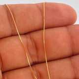 Venetian Chain and Pendant Set + Saint Benedict 1.35gr / 15 3/4 in / 1mm 18K Yellow Gold %
