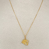 Set Cadena y Dije Veneciana + Cartas Poker 2.3gr / 17 3/4 in / 1mm Oro Amarillo 18K %