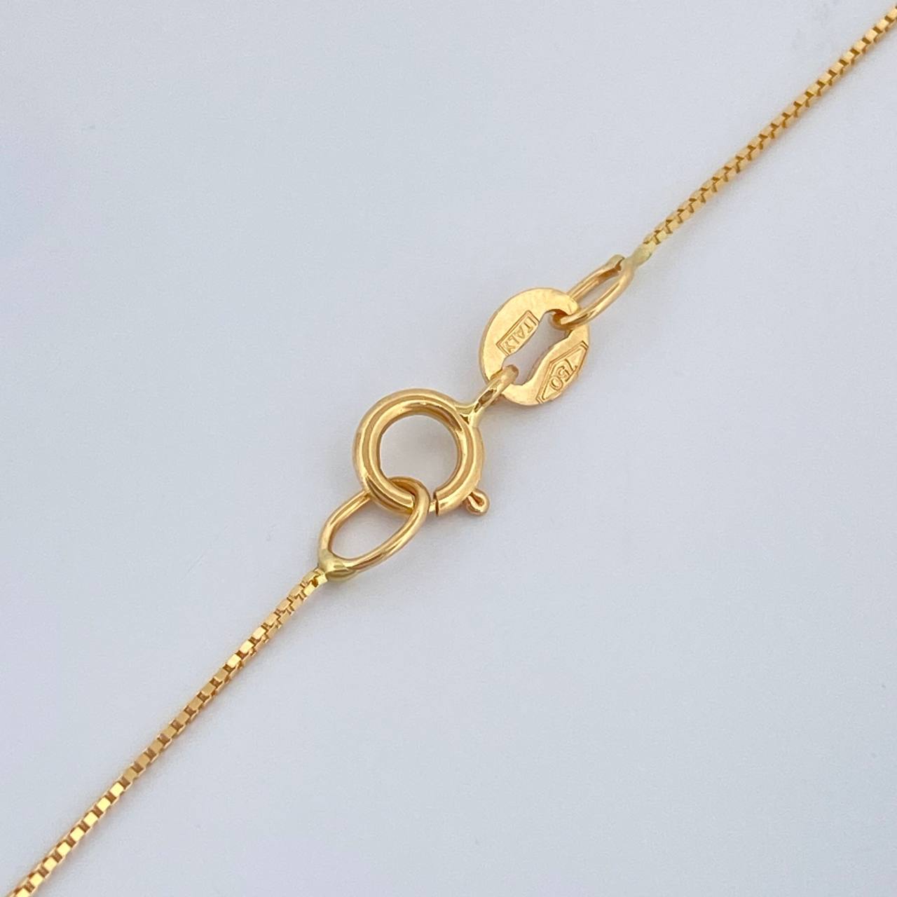 Set Cadena y Dije Veneciana + Cartas Poker 2.3gr / 17 3/4 in / 1mm Oro Amarillo 18K %