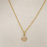Set Cadena y Dije Lazo + Corona 1.6gr / 17 1/2 in / 1mm Oro Amarillo 18K %