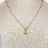 Set Cadena y Dije Lazo + Libelula 1.3gr / 17 3/4 in / 1mm Oro Amarillo 18K %