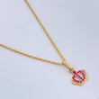 Set Cadena y Dije Lazo + Corona 1.6gr / 17 3/4 in / 1mm Oro Amarillo 18K %