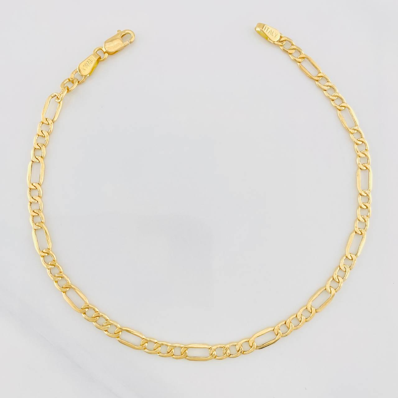 Figaro Bracelet 2.35g / 7 3/4 in / 3.5mm Yellow Gold 18K