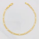 Figaro Bracelet 2.35g / 7 3/4 in / 3.5mm Yellow Gold 18K