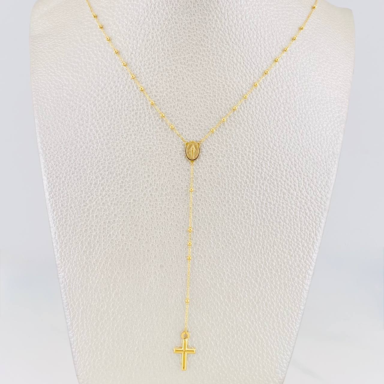 Rosario Aro Seguido Virgen Milagrosa 2.65g / 20 in / 3.2mm Oro Amarillo 18K
