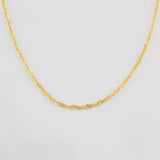 Cadena Singapur 1.4g / 45cm / 1.3mm Oro Amarillo 18K
