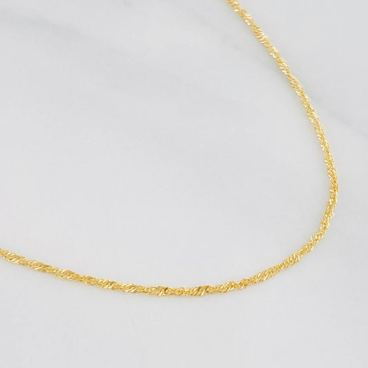 Cadena Singapur 1.4g / 18 in / 1.3mm Oro Amarillo 18K