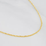 Cadena Singapur 1.4g / 45cm / 1.3mm Oro Amarillo 18K