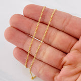 Cadena Singapur 1.4g / 45cm / 1.3mm Oro Amarillo 18K