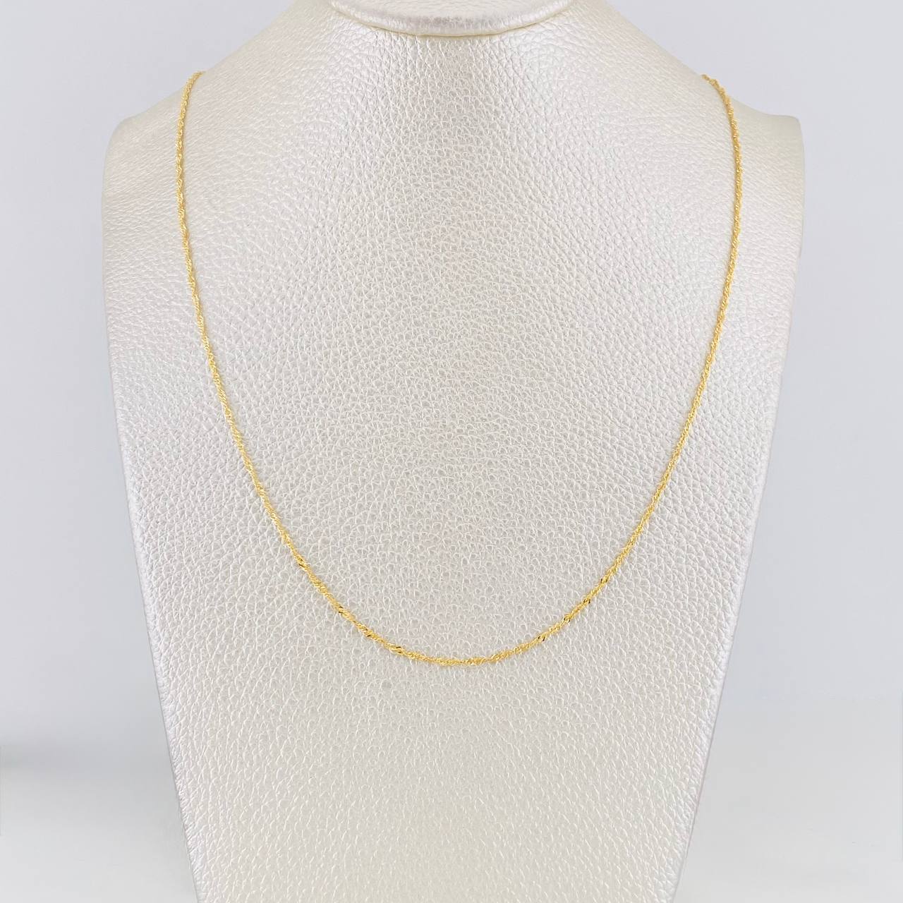Cadena Singapur 1.4g / 45cm / 1.3mm Oro Amarillo 18K