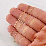 Cadena Militar 1.4g / 18 in / 0.8mm Oro Amarillo 18K