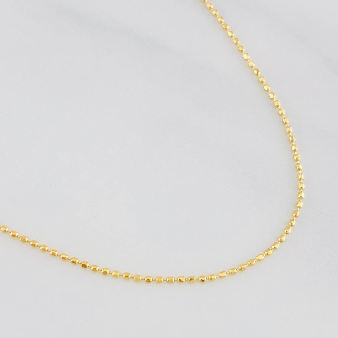 Cadena Militar 2.2g / 20 in / 0.9mm Oro Amarillo 18K