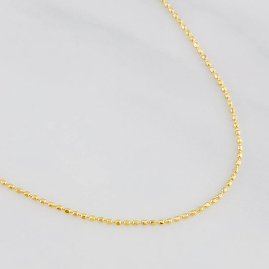 Cadena Militar 1.4g / 18 in / 0.8mm Oro Amarillo 18K