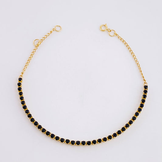 Pulso Modulable Tenis 2.75g / 7 1/4 in - 6 1/2 in / 1.9mm Oro Amarillo 18K