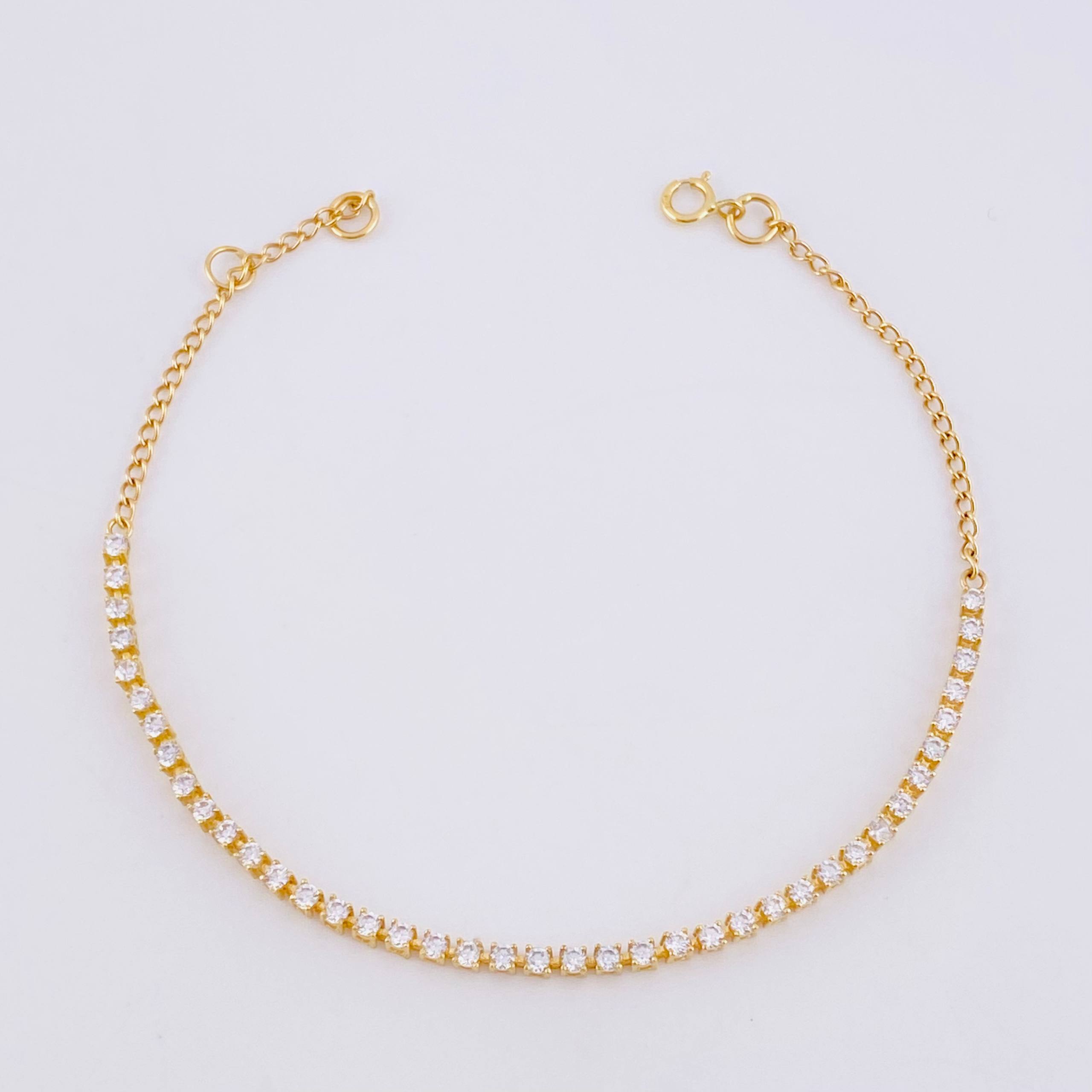 Pulso Tenis 2.2g / 7 in / 1.8mm Oro Amarillo 18K