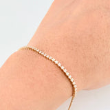 Pulso Modulable Tenis 2.25g / 7 1/2 in - 7 in / 1.8mm Oro Amarillo 18K