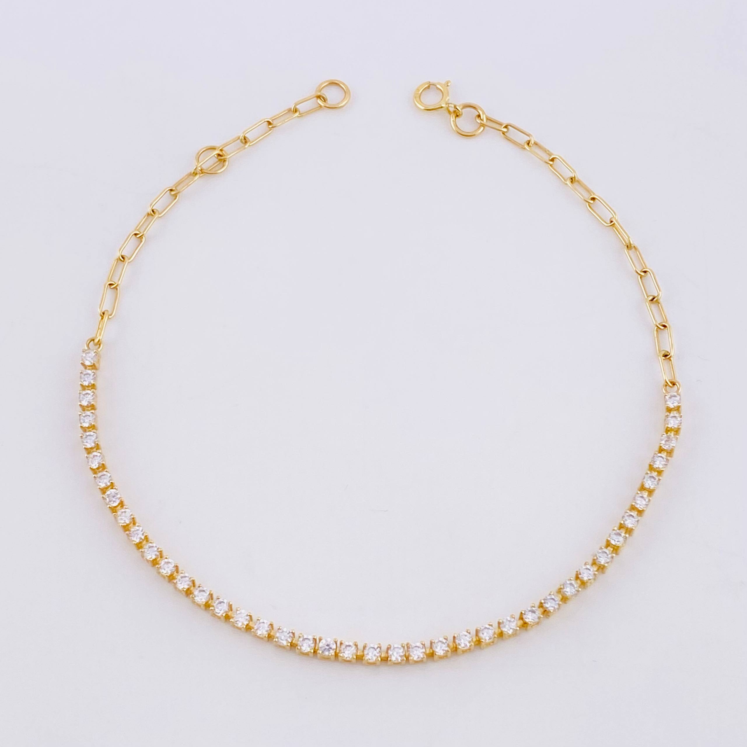 Bracelet Adjustable Tennis 2.85g / 7 3/4 in - 7 1/4 in / 1.9mm Yellow Gold 18K