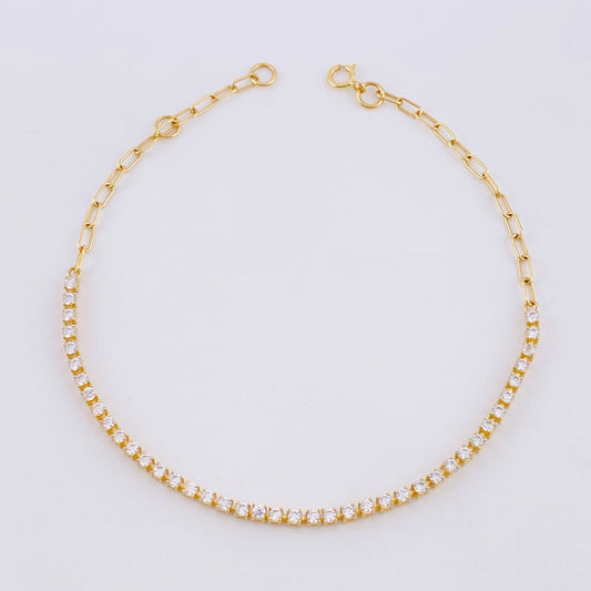 Bracelet Adjustable Tennis 2.85g / 7 3/4 in - 7 1/4 in / 1.9mm Yellow Gold 18K