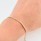Bracelet Adjustable Tennis 2.85g / 7 3/4 in - 7 1/4 in / 1.9mm Yellow Gold 18K