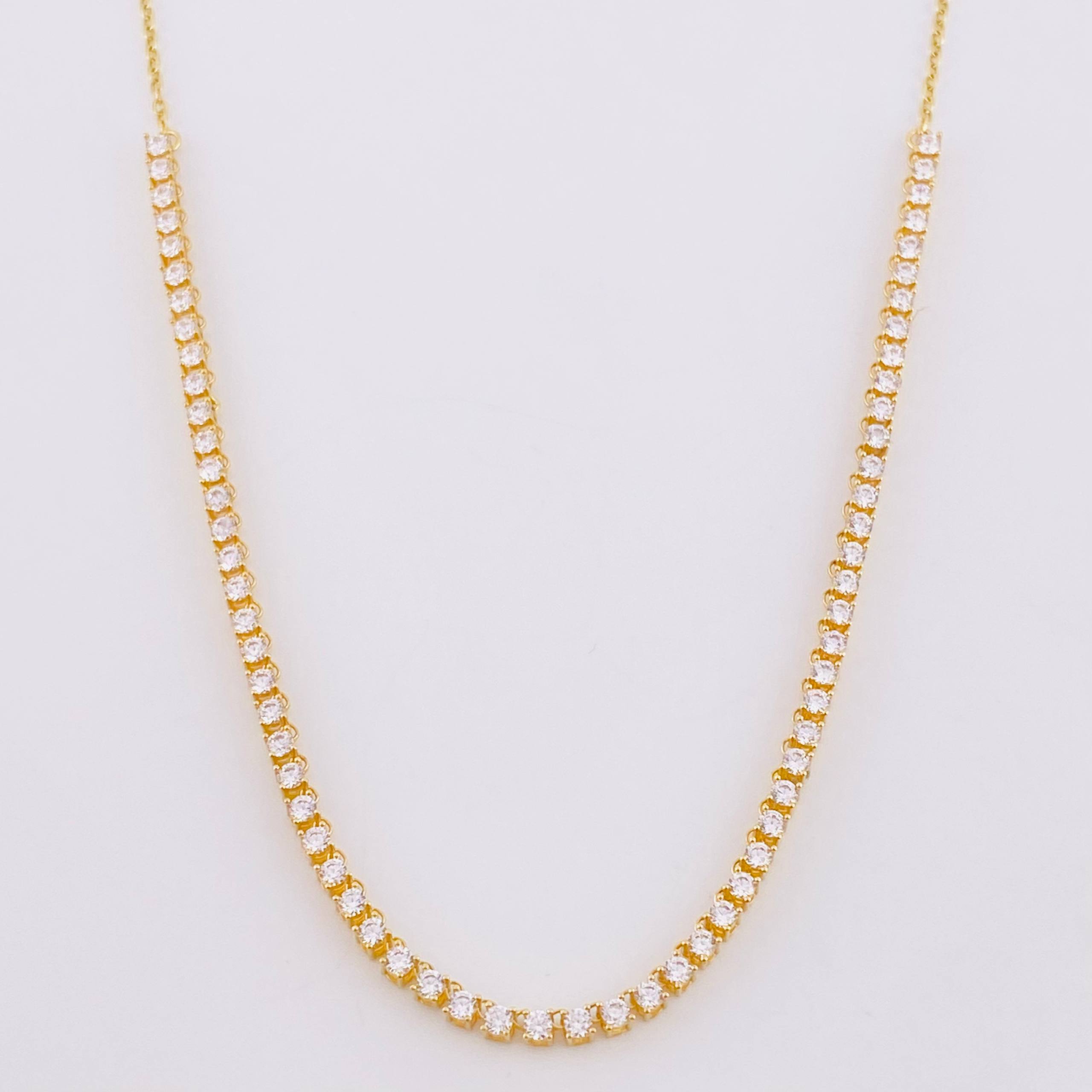 Cadena Tenis 6.45g / 18 in / 2.8mm Oro Amarillo 18K