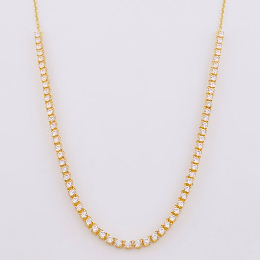 Cadena Tenis 5.8g / 18 in / 2.5mm Oro Amarillo 18K